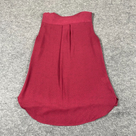 Loft Top Womens Extra Small XS Purple AOP Henley Sleeveless Lightweight Casual - Picture 9 of 11